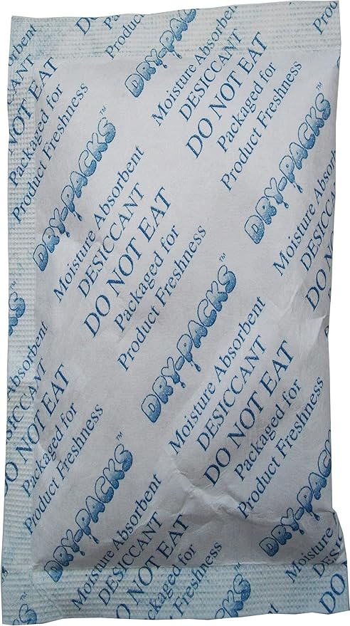 Silica Gel Desiccants 2-1/4 x 1 1/2 Inches - 25 Silica Gel Packets of 10 Grams Each by Dry-Packs by DryPacks