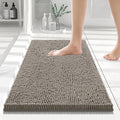 Smiry Luxury Chenille Bathroom Rugs 24x16, Extra Soft and Absorbent Shaggy Bath Mat, Machine Washable, Non-Slip Plush Carpet Runner for Tub, Shower, and Floor, Home Decor Accessories, Latte by Smiry