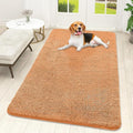 OLANLY Dog Door Mat for Muddy Paws 59x32, Absorbs Moisture and Dirt, Absorbent Non-Slip Washable Doormat, Quick Dry Chenille Mud Mat for Dogs, Entry Indoor Entryway Carpet for Inside Floor, Orange by OLANLY