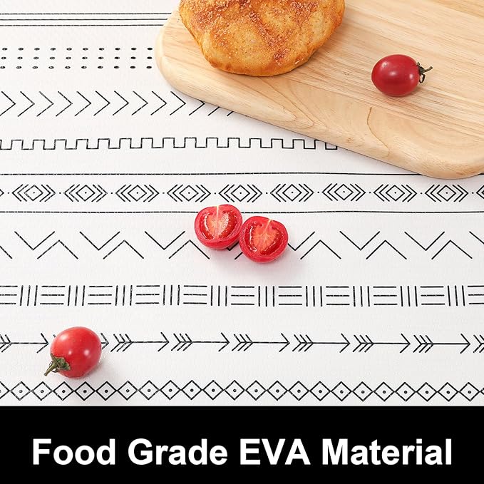 Cooyes Shelf Liners for Kitchen Cabinets Refrigerator Liners Waterproof & Oil-Proof Kitchen Cupboard Liner Drawer Mats EVA Material Non Adhesive Fridge Liner for Shelves（23.6" W x 236" L） - Image 6