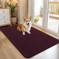 OLANLY Dog Door Mat for Muddy Paws 45x27, Absorbs Moisture and Dirt, Absorbent Non-Slip Washable Doormat, Quick Dry Chenille Mud Mat for Dogs, Entry Indoor Entryway Carpet for Inside Floor, Russet by OLANLY