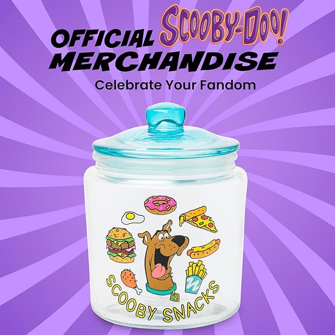 Silver Buffalo Scooby Doo Scooby Snacks Glass Cookie Snack Candy Jar with Lid (Small) - Image 6