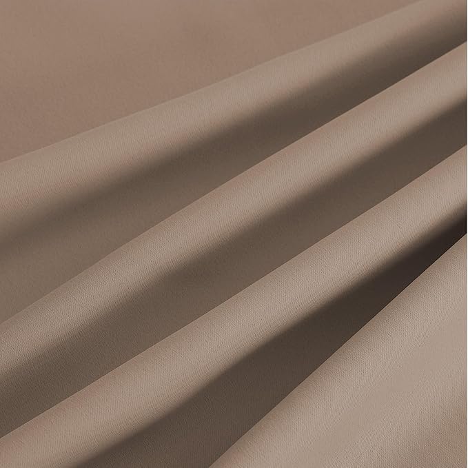 NICETOWN Room Darkening Draperies Curtains Panels, 2 Panels Cappuccino W52 x L102 - Image 9