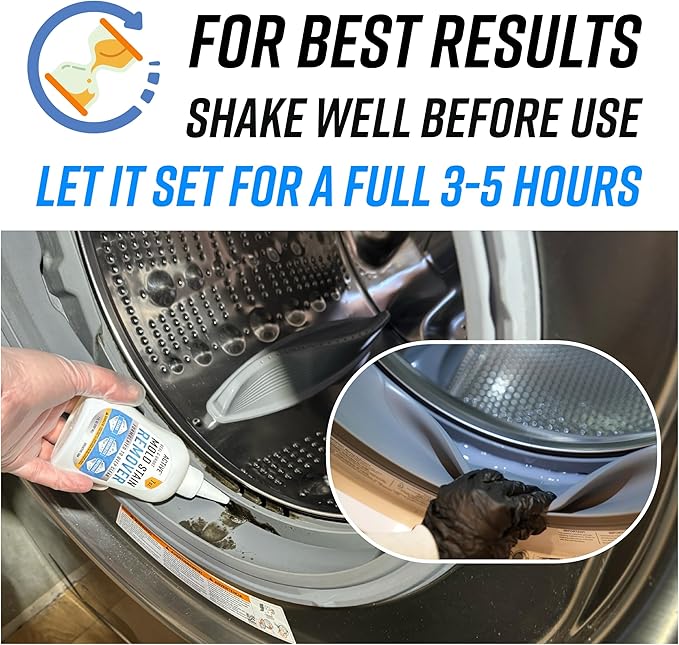 ACTIVE Mold Stain Remover Gel Cleaner Heavy Duty Stain Cleaner for Front Loader Washing Machine Seal, Bathroom Grout, Shower, Caulk - Front Load Washer Cleaning Solution - 7 Fl Oz - Image 8
