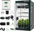 Mars Hydro 3x3 Smart Grow Tent Kit Complete System with WiFi-Integrated Controller 43,FC-E3000 APP Control Dimmable 1184Pcs Grow Light,1680D High Reflective Mylar,4inch Automatic Ventilation System by MARSHYDRO