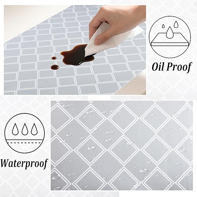 Shelf Liners for Kitchen Cabinets Non-Adhesive 12 Inch X 20 Ft Cabinet Liners for Shelves Non Slip Drawer Liners for Dresser Waterproof Closet Shelf Paper for Kitchen Bathroom Fridge Cupboard Pantry - Image 5