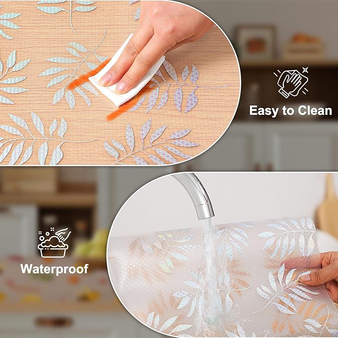 Cooyes Shelf Liner – Premium Non-Adhesive Cabinet & Drawer Liner for Kitchen – Waterproof Shelf Paper with Modern Pattern – Durable EVA Cabinet Mat – Easy to Cut （17.5" W x 360" L） - Image 6