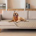 gogobunny 3X Stronger Waterproof Pet Blanket, Scratch Proof Furniture Protector for Dogs Cats, Reversible Cover 30x90 Inch, Dark Beige by gogobunny