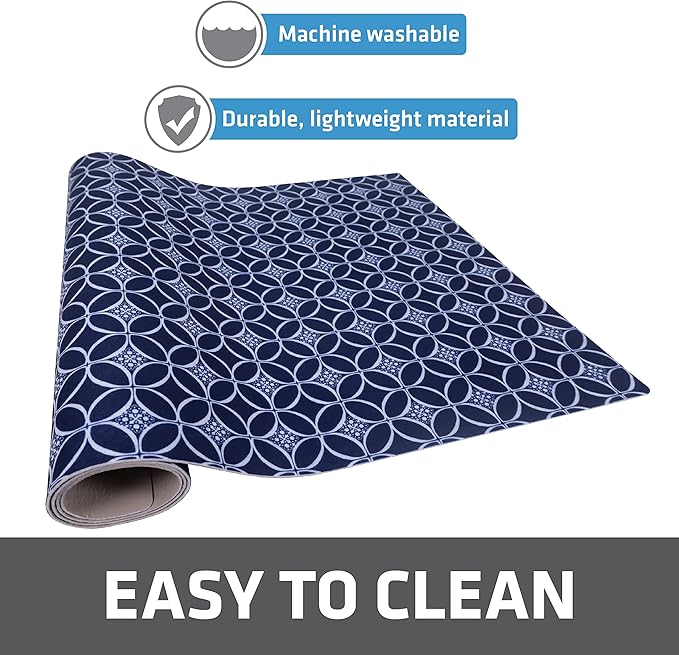 Drymate Premium XL Under Sink Mat, Waterproof Cabinet Protection Mats for Kitchen & Bathroom, Absorbent Shelf Liners, Slip-Resistant, Non-Adhesive, Machine Washable (USA Made)(24”x59”)(Indigo) - Image 6