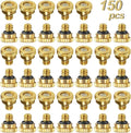 KUWAN 0.016" Orifice (0.4mm) Thread UNC 10/24 Brass Misting Nozzles Low Pressure Atomizing Misting Sprayer Water Hose Nozzle for Greenhouse, Landscaping, Outdoor Cooling Mister System (150PCS) by KUWAN