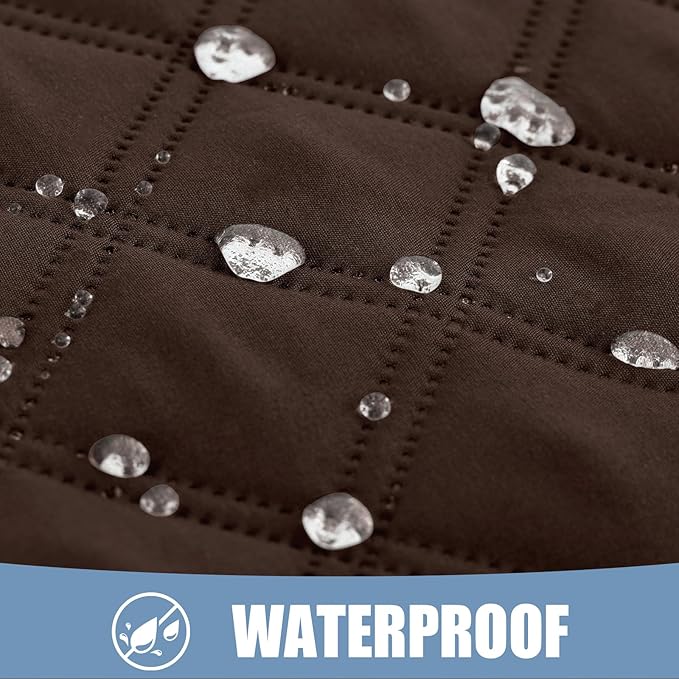 Smiry Waterproof Dog Bed Cover Pet Blanket, Soft Washable Dog Blanket for Furniture Bed Couch Sofa Reversible, Checkered (52"x82", Chocolate/Beige) - Image 2