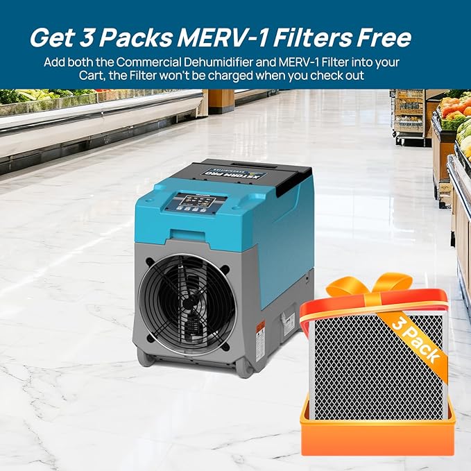 ARGENDON XStorm MERV-1 Filter Replacement Set for Max, Plus & Pro Commercial Dehumidifiers (3 Pack) - Image 7