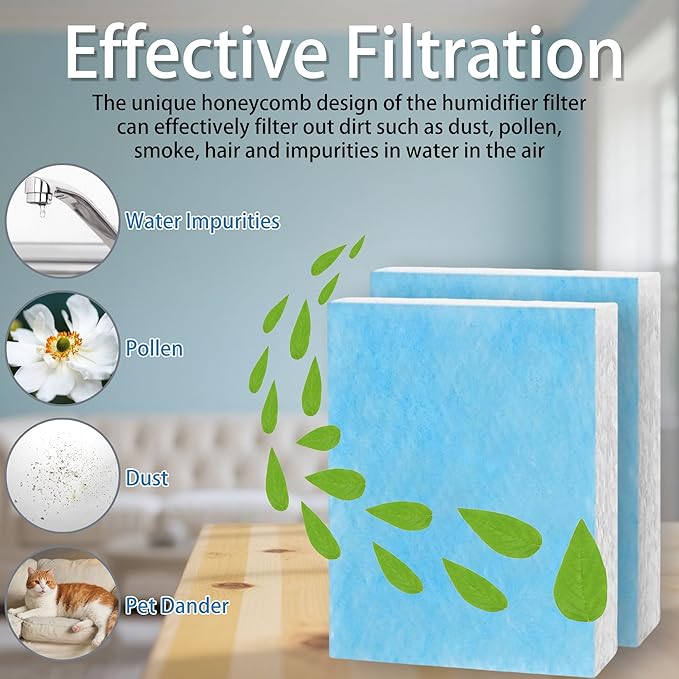 4 Pack HFT600 Humidifier Wick Filter T | Compatible with Honeywell HEV615 & HEV620 Series Humidifiers | Replacement Part HFT600PF1 HFT600pdq - Blue Layer Upgraded - Image 5