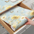 Shelf Liner for Kitchen Cabinets Non Adhesive Drawer Liner,Cabinet Liner for Shelves,Non Slip Kitchen Drawer Liners for Dresser,Waterproof Shelf Paper for Refrigerator,Cupboard,12In x 10FT by Quttisay