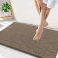 Smiry Luxury Chenille Bathroom Rugs 34x21, Extra Soft and Absorbent Shaggy Bath Mat, Machine Washable, Non-Slip Plush Carpet Runner for Tub, Shower, and Floor, Home Decor Accessories, Camel by Smiry