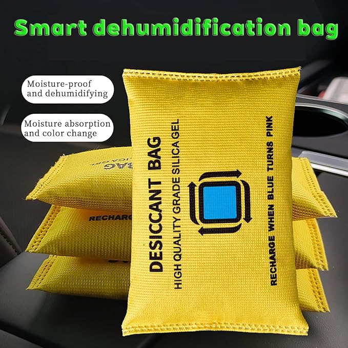 200g Dehumidifier Bag Silica Gel Car Dehumidifier Microwave Fast Reactivated Desiccant Packs for Storage Large Moisture Absorbers for Gun Safe Closet Basement Garage 100% Leakproof Reusable（1 pack） - Image 2
