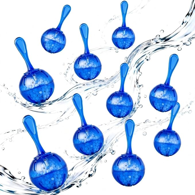 Humidifier Cleaner Ball, 10 Pack, Silver Ion Humidifier Tank Cleaner, Prevents Hard Water Build-up & Mold, Long-Lasting Water Purifier for All-Season Use, Fits Most Humidifiers, Fish Tanks & Vases by Raipoment