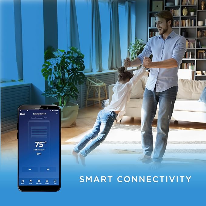 COMMERCIAL COOL Portable Air Conditioner, Dehumidifier & Fan, Portable Air Conditioner 9,000 BTU Covers up to 400 Sq. Ft. Wi-Fi Enabled, Pink - Image 2