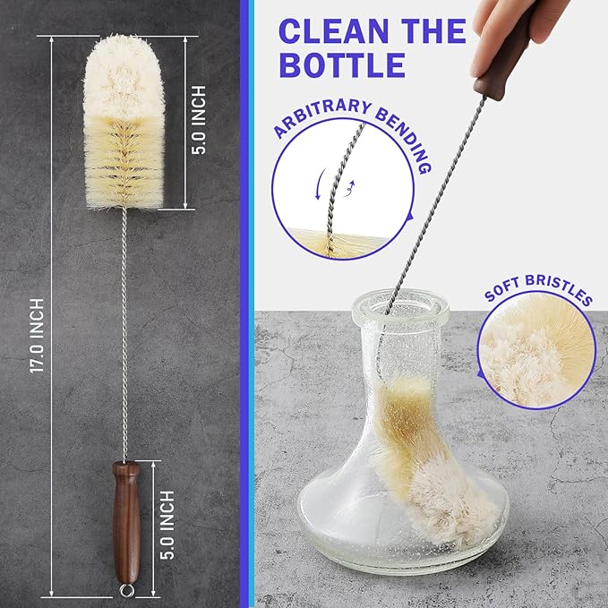 Hookah Brush Cleaning Kit 4 Brushes， Hookah Set | Bottle Cleaner Tube Pipe Cleaner | Premium Cleaning Hookah Accessorie Set | for Cleaning Glass Bases,Hookah Vase Cleaning Set & Hookah Cleaning Set - Image 2