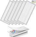 6-Pack White Magnetic Vent Covers 5x13 Inch - Universal Fit for Floor, Wall & Ceiling Registers (5"-6" Width x 13"-14"Length) | High Airflow Mesh Design | Tool-Free Easy Installation by Unknown