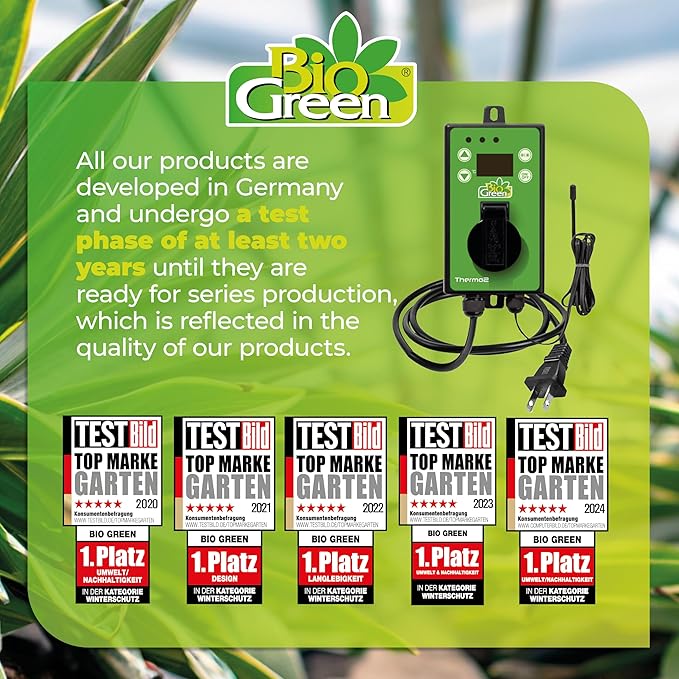 BioGreen TER2/US Thermo 2 Digital Greenhouse Thermostat with Summer/Winter Function 2 Years Warrenty, Green - Image 6