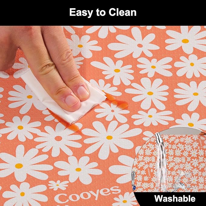 Cooyes Shelf Liner – Premium Non-Adhesive Cabinet & Drawer Liner for Kitchen – Waterproof Shelf Paper with Modern Pattern – Durable EVA Cabinet Mat – Easy to Cut （24" W x 240" L） - Image 6