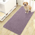 OLANLY Dog Door Mat for Muddy Paws 47x24, Absorbs Moisture and Dirt, Absorbent Non-Slip Washable Doormat, Quick Dry Chenille Mud Mat for Dogs, Entry Indoor Entryway Carpet for Inside Floor, Deep Plum by OLANLY