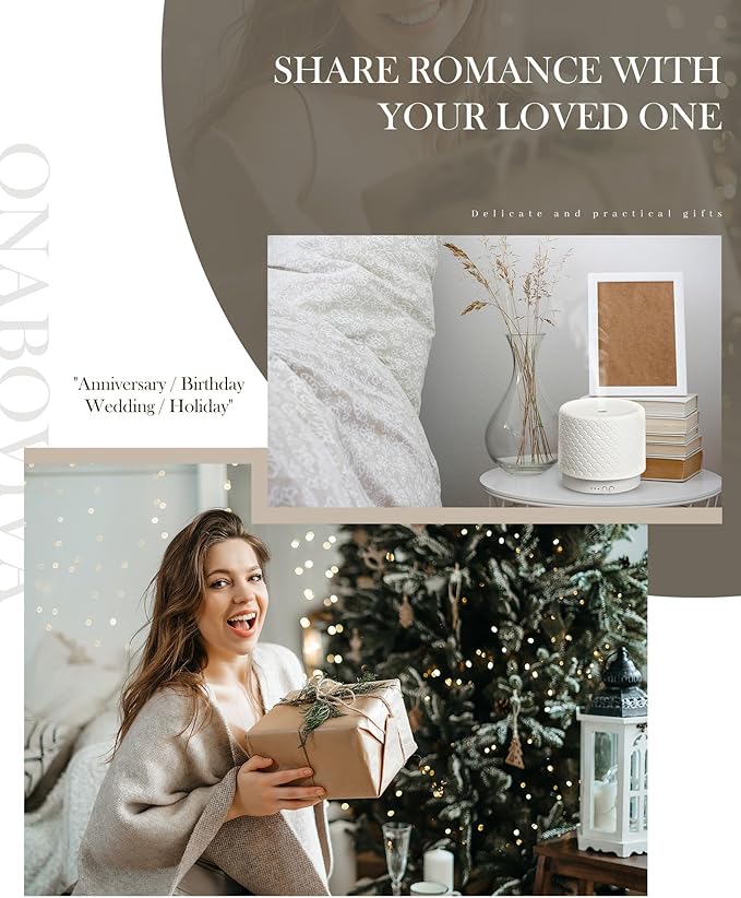 Essential Oil Diffuser, 280ml Ceramic Aromatherapy Diffuser with Ultrasonic Cool Mist Humidifier, Timer, Auto Shut-Off, Large Room Aroma Diffuser for Home, Bedroom, Office, Yoga - Image 7