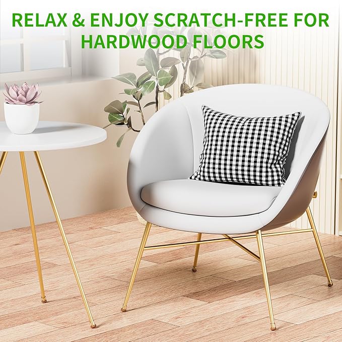 8 Pcs Extra Small Chair Leg Floor Protectors with Felt Pad - Furniture Pads for Hardwood Floors - Round Silicone Stool Cover Caps - Anti-Scratch and Reduce Noise(Clear, Fit: 0.35"~0.55") - Image 3