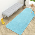 OLANLY Dog Door Mat for Muddy Paws 59x24, Absorbs Moisture and Dirt, Absorbent Non-Slip Washable Doormat, Quick Dry Chenille Mud Mat for Dogs, Entry Indoor Entryway Carpet for Inside Floor, Blue by OLANLY