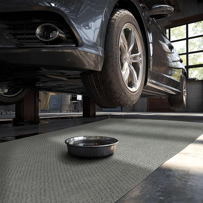 Mohawk Home Oil Spill Moisture Barrier Mat Utility Solid Gray 5' X 6' 2" Other Perfect for Kitchen, Living Room, Kids Room, Dining Room, Hallway, Office, Garage, Entryway, Bathroom, Laundry Room - Image 3