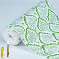 Drawer and Shelf Liner - Green Banana Leaf Pattern,Non Adhesive Non Slip Waterproof Easy-Clean Liner for Kitchen Cabinet, Refrigerator, Bathroom, Pantry Storage Drawers, 12 in x 20 Ft. by Kimhan
