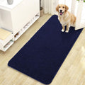 OLANLY Dog Door Mat for Muddy Paws 47x24, Absorbs Moisture and Dirt, Absorbent Non-Slip Washable Doormat, Quick Dry Chenille Mud Mat for Dogs, Entry Indoor Entryway Carpet for Inside Floor, Navy Blue by OLANLY