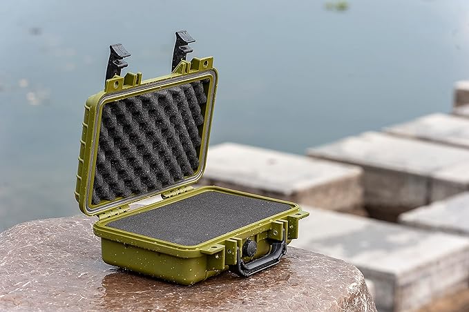MEIJIA Portable All Weather Waterproof Protective Hard Case, Small Camera Case,Dry Case with Customizable Foam,Fit Use of Drones, Camera,Equipments, 11.65 ”x8.35”x3.78” - Image 5