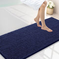 Smiry Luxury Chenille Bathroom Rugs 59x24, Extra Soft and Absorbent Shaggy Bath Mat, Machine Washable, Non-Slip Plush Carpet Runner for Tub, Shower, and Floor, Home Decor Accessories, Navy Blue by Smiry