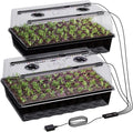 120-Cell Self-Watering Seed Starter Tray with Grow Light, Seed Starter Kit with 4.07” Humidity Dome, Indoor Seedling Starter Tray, Seed Starting Trays for Plant Germination, Seeds Growing by Patigrow