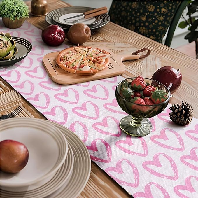 Pink Heart Drawer Liner for Cabinets, Shelf Liner Non-Adhesive and Strong Non-Slip Cabinet Drawer Liners for Kitchen,Table,Bookshelves,Waterproof Cupboard Liners,12IN x 10FT - Image 6