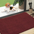 OLANLY Dog Door Mat for Muddy Paws 47x32, Absorbs Moisture and Dirt, Absorbent Non-Slip Washable Doormat, Quick Dry Chenille Mud Mat, Entry Indoor Entryway Carpet for Inside Floor, Caramel Russet by OLANLY