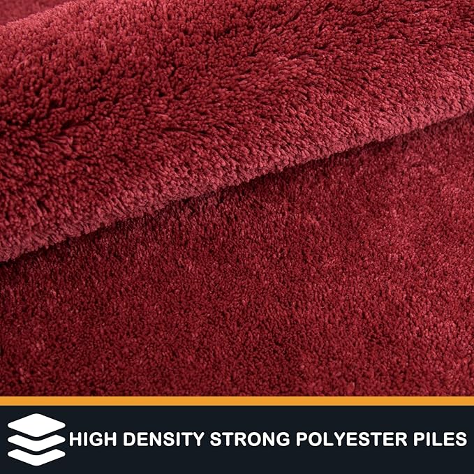 PURRUGS Dirt Trapping Door Mat 24" x 35.5", Non-Slip Machine Washable Entryway Rug, Dog Doormat, Indoor Front Door Mat, Super Absorbent Entry Rug for Muddy Shoes & Paws, Burgundy Red - Image 3
