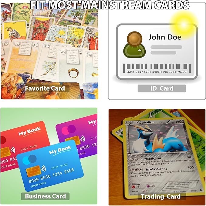 4 Pcs Mini Trading Card Case Clear Plastic Storage Box Game Card Deck Box Cards Holder Box Plastic Organizer Container for Bankcard Bussiness Cards - Image 3