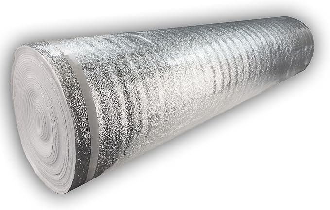 400SQFT AMERIQUE 3MM Thick Flooring Silver Underlayment Padding with Tape & Vapor Barrier 3-in-1 Heavy Duty Foam (400SF Total, Pack of 2 Rolls, 200SF/Roll) - Image 2