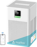 Matter Certified Air Purifier with H13 Filter, Compatible with Alexa Google Home Apple HomeKit, Large Room Coverage 1937 ft²/hr, Washable Pre-Filter, Eco Mode, PM2.5 Monitor, Sleep Mode by xCREAS