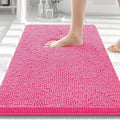 Smiry Luxury Chenille Bathroom Rugs 30x20, Extra Soft and Absorbent Shaggy Bath Mat, Machine Washable, Non-Slip Plush Carpet Runner for Tub, Shower, and Floor, Home Decor Accessories, Hot Pink by Smiry