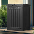 YITAHOME Resin Package Delivery Box 51 Gallon, Secure Lockable Resin Package Delivery Container, Deck Box for Porch & Curbside, Black by YITAHOME