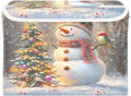 xigua Whimsical Snowman Storage Bins with Lids and Carrying Handle,Foldable Storage Boxes Organizer Containers Baskets Cube with Cover for Home Bedroom Closet Office Nursery by LLCxigua