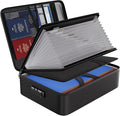 ENGPOW File Organizer Bag with 13 Pocket Accordion File Folder, Fireproof Document Organizer with Lock& Labels,Multi-Layer Portable Home Travel Safe Storage Box for Important Documents,Files and More by ENGPOW
