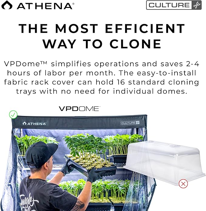 Athena Culture VPDome Indoor Greenhouse for Seed Starting, Plant Propagation & Cloning | Durable Fabric Humidity Dome for 48x72x18 Wire Rack (Rack Not Included) - Image 5