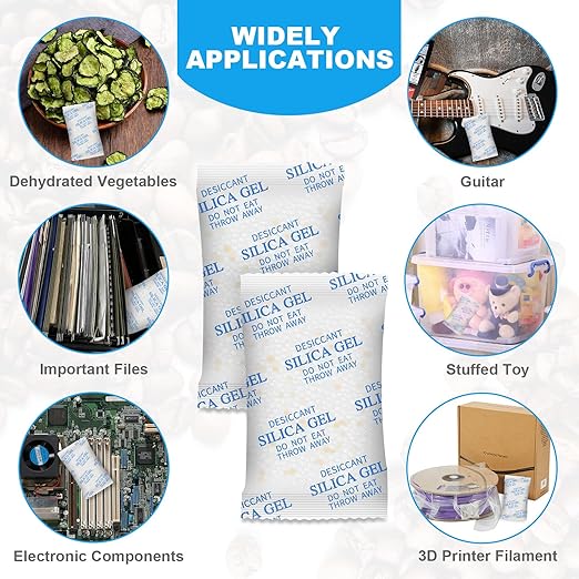 Moisture Absorbers, 20G 75 Pack Premium Transparent Desiccant for Storage, Silica Gel Desiccant Packets (20G, 75) - Image 6