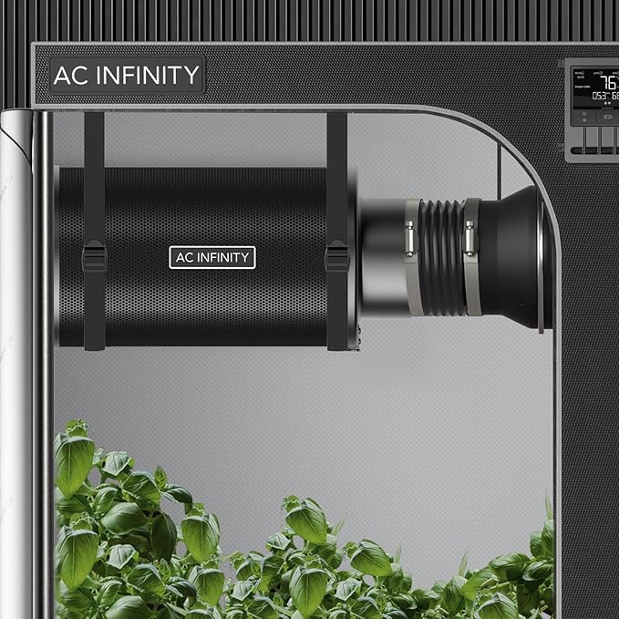 AC Infinity Refillable Carbon Filter Kit 4” with Additional Refill, Odor Removal Air Scrubber For 4" Inline Fan and Ducting, Reusable Charcoal Filter for Grow Tent Grow Room Hydroponics - Image 8