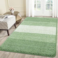 Smiry Dog Door Mat for Muddy Paws, Absorbs Moisture and Dirt, Low-Profile Entryway Mat with Non-Slip Backing, Entry Indoor Outdoor Doormat for Inside Floor (59x35 Inches, Sage Green, Striped) by Smiry